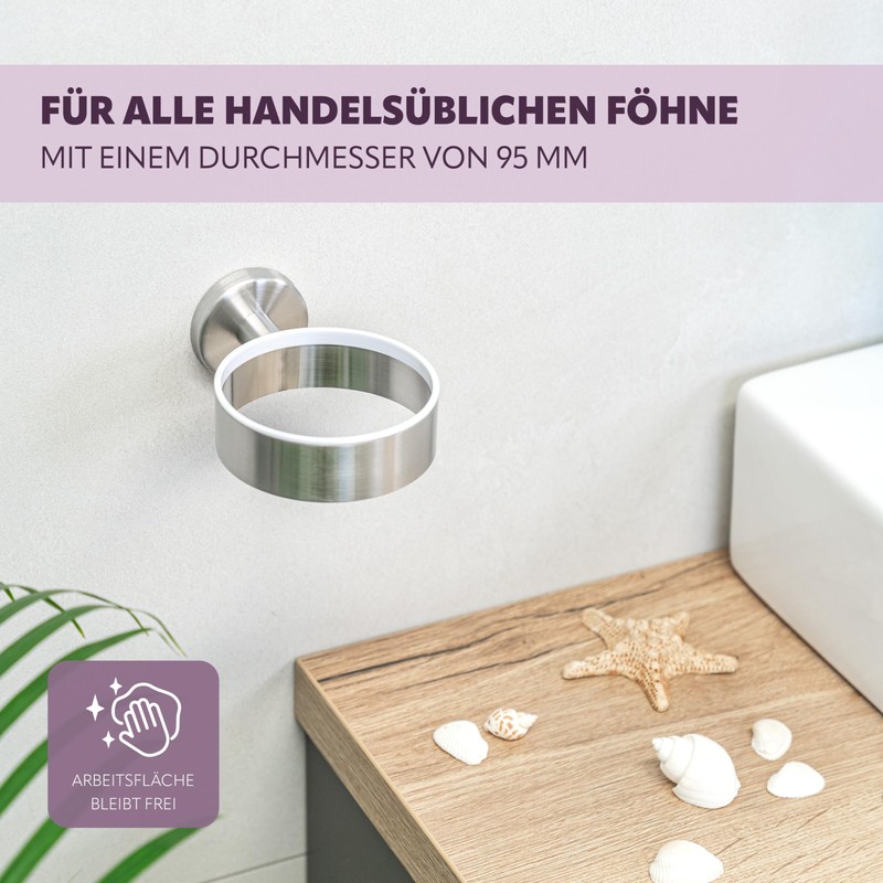 Piazza Bathroom Range Hairdryer Wall Mounting High quality Stainless Steel