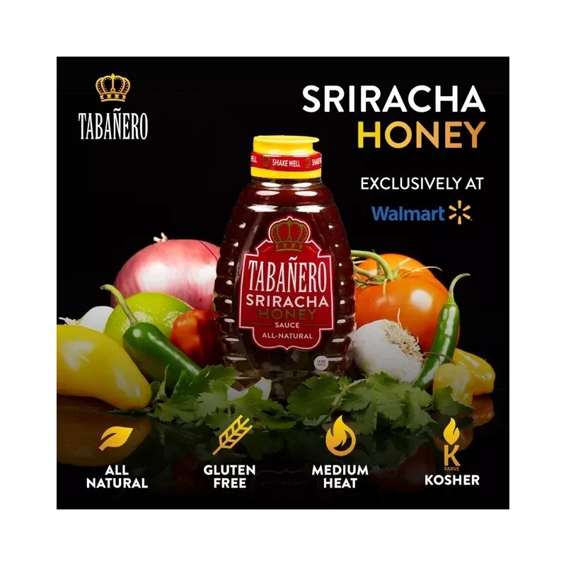 Tabanero Sriracha Honey - 12 oz. Bottle