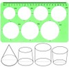 TerraShine Ruler Template Circular Ruler Drafting Ruler Set Oval Polygon
