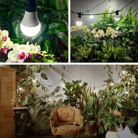 Hanging Grow Light 5000K, Briignite 3 Grow Light Bulbs with 8.86ft Power Cord, Replaceable Bulbs E26 Base, Linkable Hanging Plant Light, LED Full Spectrum Grow Lights for Indoor Plants 300W Equivalent