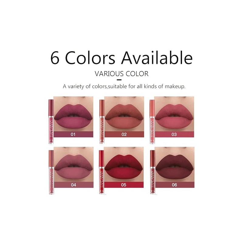 Labial Mate 6 Piezas Pintalabios Lápiz Labial Pinta Labios Juego