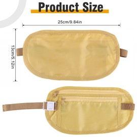 Men's Belt Bag Women's 2 Pieces Concealed Money Belt Waterproof Travel Bag Adjustable Waist Belt for Cycling Gym Walking Travel, black, 1