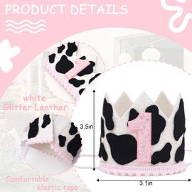 HUHJRUAR Sombrero de cumpleaños de vaca rosa (rosa), Rosado, M