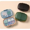 Pocket Travel Pill Organizer Box,8 Compartments Moisture Proof Pill Case