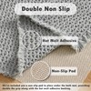 TYUU Boho Bathroom Rugs, Super Absorbent Non Slip Waffle Bath