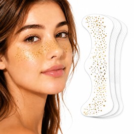 Glitter Freckles Tattoo Gold, Temporary Tattoos for Fake Freckles