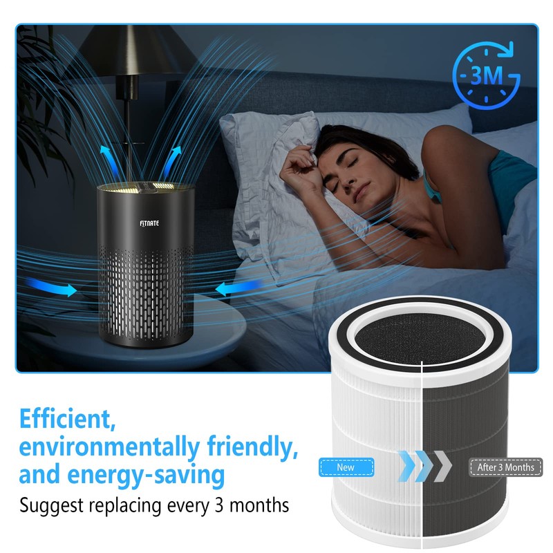 FITNATE True HEPA Filter Replacement Compatible with FITNATE HS0367 Air