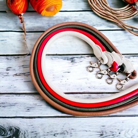 Beanspet Dog Leash Easy to Grip Dog Leash Stylish Cute Walking Dog Training Leash Can Hold Anywhere (Red, M, 1.2m)