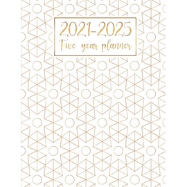 Five Year Planner Monthly Calendar: 5 year planner monthly calendar with holidays 60 Months organizer Schedule | geometric five year planner monthly ... cover agenda with goals for men and women