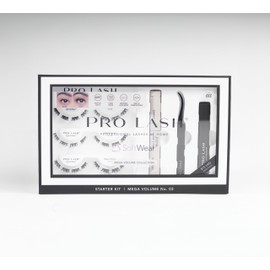 Pro Lash SoftWear Mini Lash Clusters Kit - Seamless, Lightweight Lashes - 7-Day Cluster Eyelash Extensions - False Eyelashes Plus Adhesive and Tweezers - Mega Volume No. 03 Black