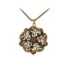 Alilang Exquisite Topaz Rhinestone Clustered Antique Style Flower Golden Chain