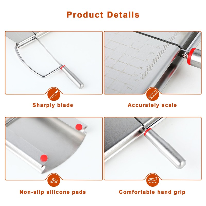 Cheese Slicer with 2 PCS Cheese Knife, Multipurpose Cheese Cutter