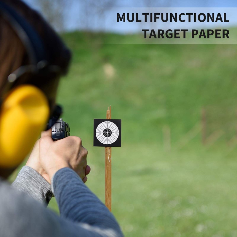 Huntvp 100pcs Paper Targets,for Rifles, Pistols, AirSoft, BB Pellet Guns