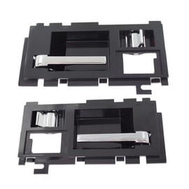 For Chevy S10 1991 1992 1993 1994 Interior Door Handle Driver and Passenger Side Pair | Front | Chrome Lever | w/Door Lock Button | All Submodels | Replacement For GM1352127 | 15658581, 15658582-PFM