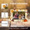 Cazhes Fall Pumpkin Picture Frames, Autumn Harvest Wooden 4x6 Photo