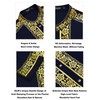 ZSJR Mens African 2 Piece Set Nigerian Dashiki Metallic Traditional