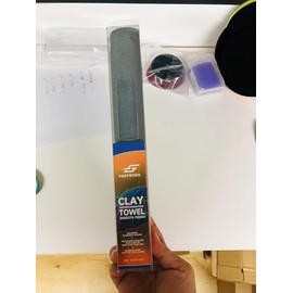 Clay Bar Towel for Car Detailing – Black Decontamination Towel for Paint & Glass – Reusable, Non-Abrasive Surface Cleaner – Safe & Easy to Use