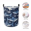 Laundry Basket Whale Shark Collapsible Laundry Hamper with Handles Clothes