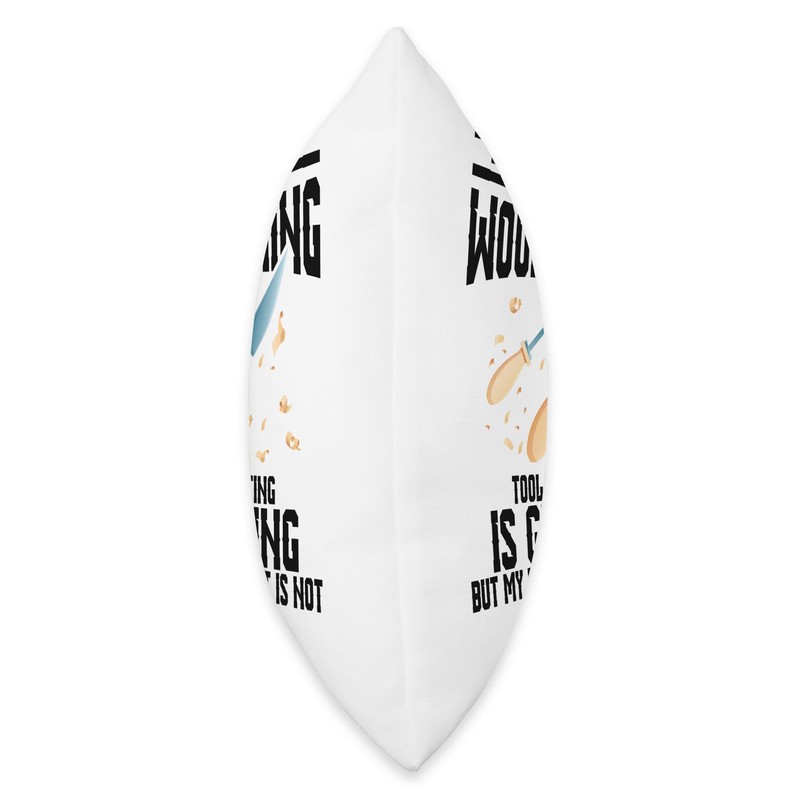 Woodturner Smocks for Men Chisel Set Kit Woodturning Throw Pillow