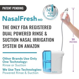 NASALFRESH MD - Dual Powered Nasal Irrigation System Nasal Rinse and Wash - S...