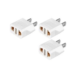 European to US Plug Adapter (3-Pack), Australia China Italy Switzerland Europe to US Plug Adapter, Easy to Use Fireproof Safe US Travel Adapter, EU to US Plug Adapter, Outlet Adapter Europe to USA.
