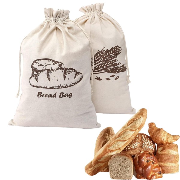 2 Pcs Bread Bags for Homemade Bread Reusable Bread Bag