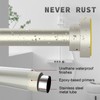Thestoa Brushed Nickel Shower Curtain Rod Adjustable 43-92 inch, 1"Diameter