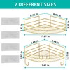 Corner Shower Shelves with 4 Hooks, 2-Tier Stainless Steel Bathroom