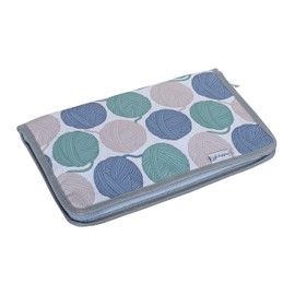 Hobby Gift Interchangeable Needle Case - Pockets for Crochet Hooks Accessories - 100% Cotton Hard Zippered Case - 2 x 17.2 x 28.5cm - Yarn Balls