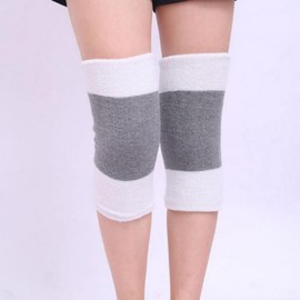 Thick Towel Material Knee Support for Walking and Cartilage Protection Daily White-Grey