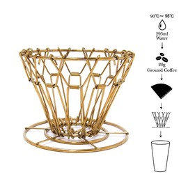 Brass Collapsible Coffee Dripper Kickerland Brass Collapsible Coffee Dripper kikkerland