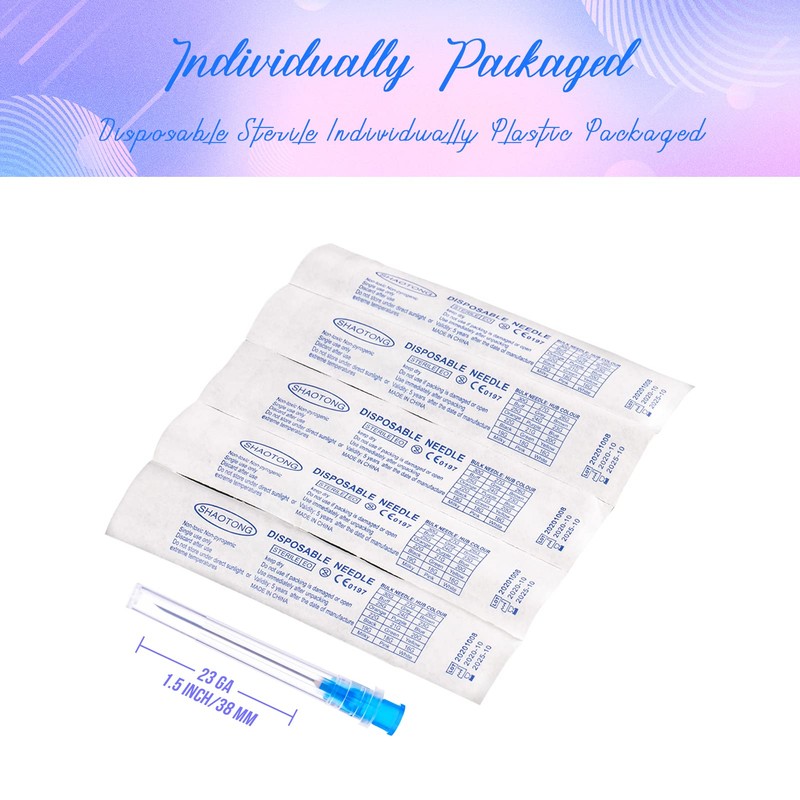 SHAOTONG 23 Gauge 1.5 Inch Luer Lock Accessories Disposable Lab