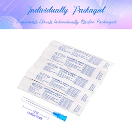 SHAOTONG 23 Gauge 1.5 Inch Luer Lock Accessories Disposable Lab Supplies, Pack of 100