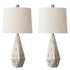 PoKat 23'' Farmhouse Table Lamps Set of 2, Beige Rustic