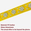 Rhinestone Flower Dog Collar - Sparkling Leather Pet Collar -