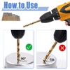 Bestgle 50 Pcs Mini Twist Drill Bit Set Titanium Coated
