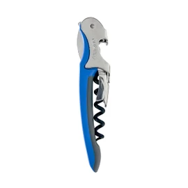 Franmara Soft-Touch Murano Two-Step Waiter Corkscrew with Nonstick Spiral (Bright Blue)