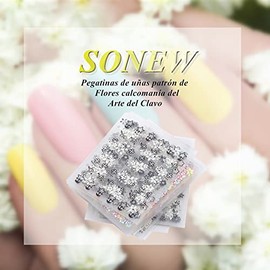 Sonew Pegatinas de uñas patrón de Flores calcomanía del Arte del Clavo 3D Accesorios de Belleza Arte de uñas decoración de manicura