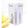 Pack of 10 Silouette Wedding Invitations with ribbon and envelopes-