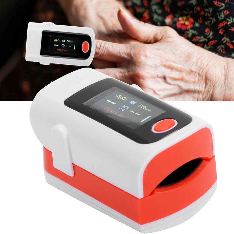 Fingertip Pulse Oximeter Blood Oxygen Saturation Monitor Portable Pulse OximeterOrange