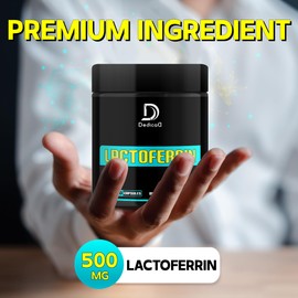 500Mg Lactoferrin Supplement - 120 Capsules for Immune, Digestive & Skin Health - 2-Month Supply