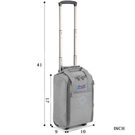 Boardingblue 17x10x9 Inches United Airlines Rolling Personal Item Under Seat Duffle Bag Luggage Suitable For Major Airlines Including Spirit and Frontier.