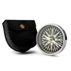 NKlaus Maritime Compass with Leather Case Chrome-Plated Brass Hiking Compass