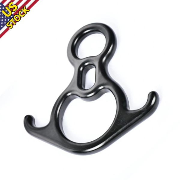 Unbranded Black 50KN Rescue Figure 8 Descender Gear Belay Device