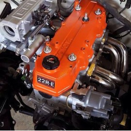 Toyota 2pc OEM TOYOTA Pickup Truck Celica 22R-E Engine Valve Sticker Decal 22 RE