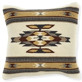 Southwestern Handwoven Wool Pillow Covers- The Pueblo Assorted Colors- 18 X 18 Throw Pillow (Pueblo G)