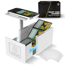 Card Scanner Stand for TCG & Sports Cards - Foldable Phone Mount Compatible with MTG Pricing Apps - Hands-Free Scanning Kit for Sleeved Cards (Includes 20 Sleeves) - Standard Edition