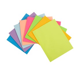 Wowivy 8-Packungen, große Haftnotizen 152 mm x 203 mm, 8-Farben-Post-Selbstklebenotizen-Pads, helle sticky notes Bunte Super-klebezettel-Pads, starker Klebstoff, 40-Blätter/Pad, 320-Blätter Gesamt