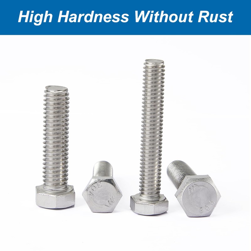 Joamang 1/4-20 x 2-1/2" 10PCS Hex Head Bolts Screws, Stainless