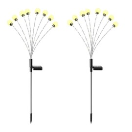 Edge by Body Code New 2pcs Solar Firefly Pathway Lights, IP65 Waterproof Decorative Yard Lamps